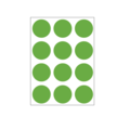 Nevs 1-1/4" Color Coding Dots Green - Sheet Form DOT-114M Green